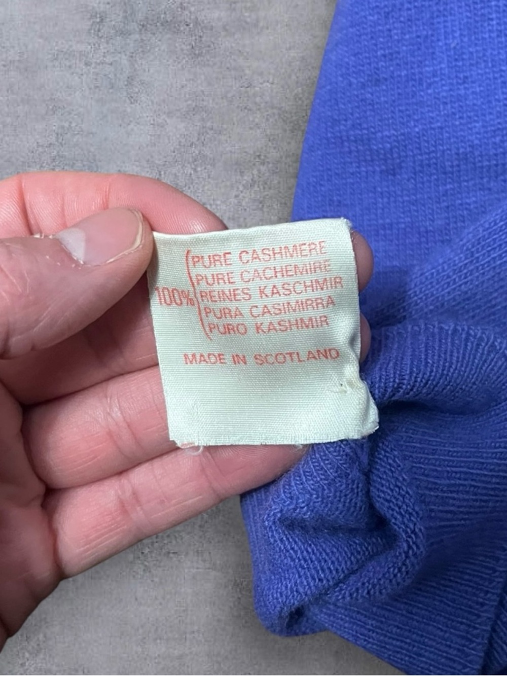 Vintage 60s 100% Cashmere by Pringle Made in Scotland Sz S Purple Sweater - Picture 4 of 7